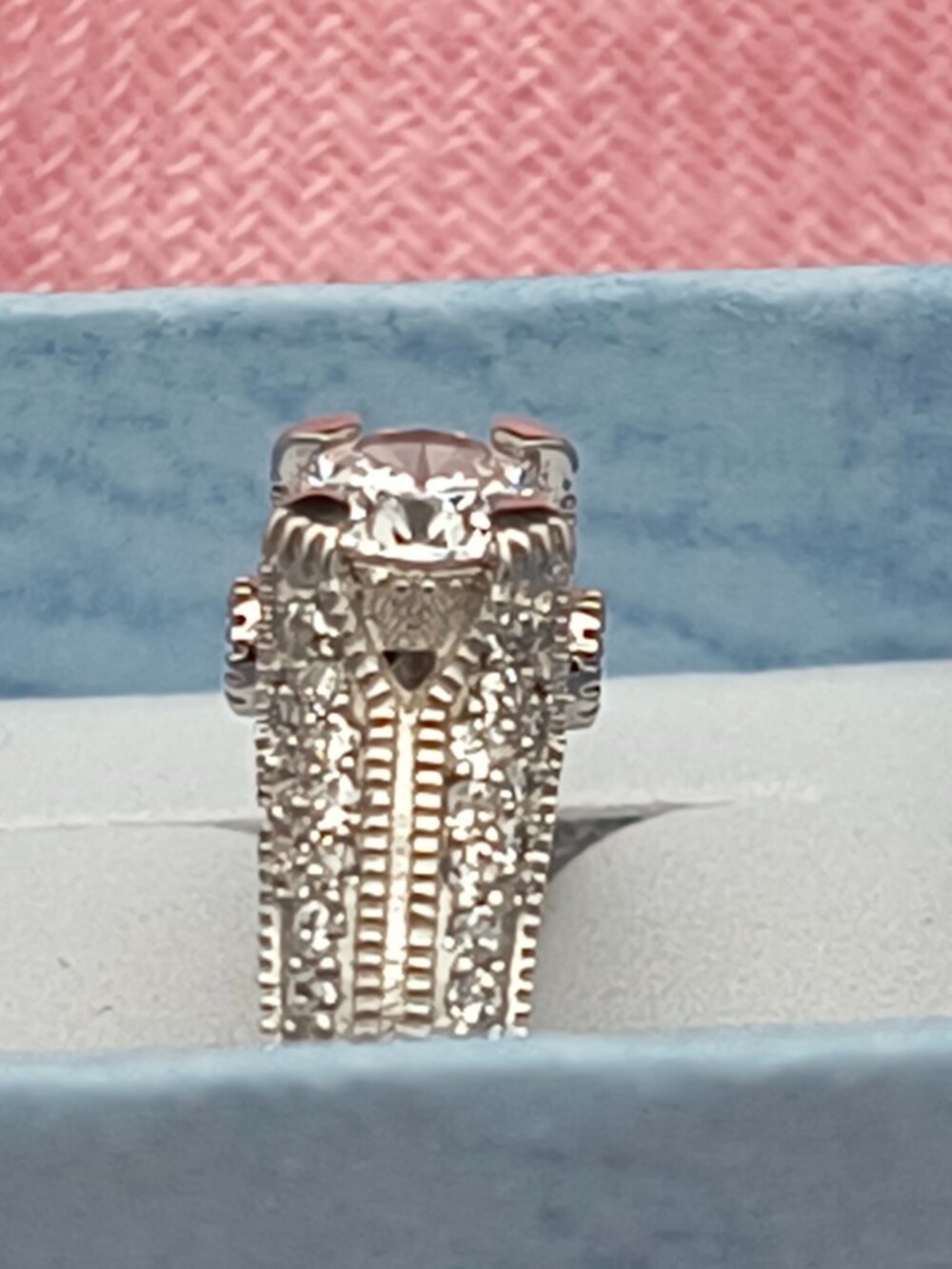 Sterling Silver 925 Faceted CZ Solitaire Engagement Style Ring - Picture 6 of 9